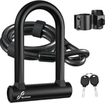 Sportneer Bike Lock: 17mm Heavy Duty Bike D Lock with 5Ft/1.2M High Security for