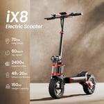 iScooter iX8 elskoter terräng för vuxna 2400 W Kraftfull motor 20 Ah Batteri 70 Km Räckvidd 60KM/H Maxhastighet 12"tum