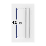 Gefradis - Poteau de cloture pvc H42 x L4 cm blanc renforcé en acier