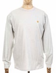 Carhartt WIP Chase Long Sleeve Tee - Ash Heather Colour: Ash Heather, Size: X Large