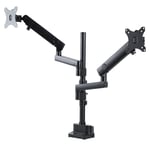 StarTech Desk Mount Dual Monitor Arm  Full Motion Monitor Mount for 2x VESA Displays up to 32" (up to 17lb/8kg)  Ergonomic Vertical Stackable Arms 