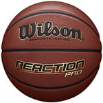 Wilson, Ballon de Basketball, Reaction Pro, Similicuir, intérieur et extérieur, WTB10137XB07 Mixte Adulte, Marron, 7