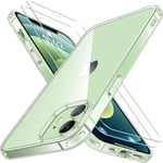 Coque Transparente pour iPhone 12 Mini (5,4") et 2 Verres Trempé Film Protection