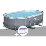 Kit piscine tubulaire Bestway Power Steel ovale 4,27 x 2,50 x 1,00 m + 6 cartouches de filtration