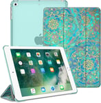 Coque Pour Ipad Air 2 2014 / Ipad Air 2013 9.7 Pouces - Etui De Protection Mince Et Léger Housse Arrière Semi-Transparent Avec Fonction Sommeil/Réveil Automatique, Jade.[F3751]