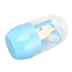 4Pcs Baby Nail Kit Safe Mini Scissors Nail File Nail Clippers Tweezers Blue RHS