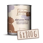 MjAMjAM - nourriture humide premium pour chat - pur plaisir de la viande - délicieux pur cheval, pack de 6 (6 x 800 g), sans céréales avec supplément de viande