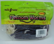 Mister Twister 6P20-131PBS Phenom Worms 6" Grape BlueFlake White Tail 20CT