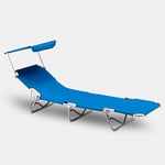 Bain de soleil pliant transat chaise longue pare-soleil Verona Lux