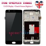 For Oneplus 3 3t Three Lcd Display Touch Screen Digitizer Replacement + Frame Uk