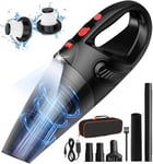 UXWEN Portable Handheld Vacuum Cleaner, Car Hoovers Cordless 8000Pa, 120W Rechargeable Hand Held Vacuuming Dust Busters with 2 Filters for Home/Office/Pet/Car/Hair