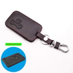 NCUIXZH Couvercle de boîte à clés de Voiture en Cuir, pour Renault Megane RS. Scenic 3 Button Key Shell Case Cover Card Clés de Voiture Couverture Accessoires-Noir