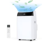 12000BTU Portable Air Conditioner 2 Speeds w/ 24H Timer,Sleep Mode & Window Kit