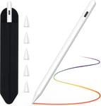 Stylet Pour Apple Ipad 2018-2024, Puce Pro Précision Au Pixel Près, Sensibilité À L'inclinaison & Adsorption Magnétique, Pencil Pour Ipad 10/9/8/7/6, Pro 11""/12,9""/13"" M4, Air 3/4/5/M2, Mini 5/6