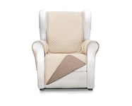 Martina Home Milano Couvre-Fauteuil 1 Place Beige/Cuir