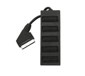 New 5 Way Port SCART Splitter AV Audio Video Euro Digital Adapter 1021