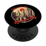 Bienvenue chez Raccoon City Zombie Action Horror Gaming Fan Art PopSockets PopGrip Adhésif