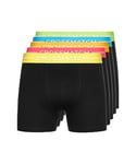 Crosshatch Lot de 5 boxers multicolores pour homme, coffret cadeau pour amis, petit ami ou mari. Les boxers sont disponibles dans les tailles S, M, L, XL, XXL, Astral-Black, M