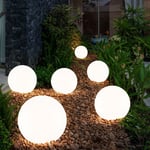 Lampe Sphérique Extérieure Solaire Spots à Encastrer LED Blanc Pointe Jardin 6x