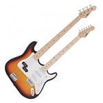 LA Double Neck Bass + Guitar by Gear4music Sunburst