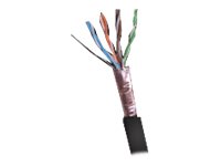 Alantec - Samlet Kabel - 305 M - Foliebelagt Uskjermet Tvinnet Kabelpar (F/Utp) - Cat 6E - Utendørs, Solid - Svart