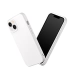 RhinoShield Coque Compatible avec [iPhone 14/13] | SolidSuit - Coque Fine avec Technologie d'absorption des Chocs et Finition Premium Matte - Blanc Classic