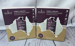 2x Sukin Purely Ageless Micro-Exfoliating Cleanser 125ml and 3 reusable pads