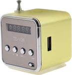 Mini haut-parleur portable avec écran - Lecteur MP3 pour ordinateur portable (TD-V26) - Vert - Prise en charge de l'alimentation USB - Radio à piles - Pour la maison, l'extérieur, le.[G895]