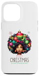 Coque pour iPhone 13 Pro Max Fille noire magique à la peau brune, mélanine, sœur de Noël