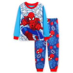 Barn Pojkar Spider-man print långärmad T-shirt + långbyxor Pyjamas Outfits Set Sovkläder 4-5 Years