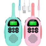 Talkie Walkie Enfant Jouet PIMPIMSKY 22 canaux écran LCD portée 3 km Qualité sonore HD lampe de poche intégrée