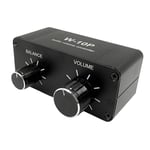 Tlily - ContrôLeur de Volume Portable rca 3,5 mm PréAmplificateur W-10P StéRéO Double Canal Audio StéRéO Mini Balance Musique Son Maison