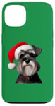 iPhone 13 Miniature Schnauzer With Santa Hat Christmas Xmas Dog Owner Case