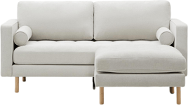 Debra, Chaiselong sofa, Højrevendt, grå, H85x182x178 cm