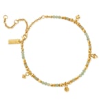 ChloBo GANAMUL In Bloom HARMONY Aventurine Anklet - Gold Jewellery