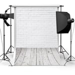 Drillpro - 90cm x 150cm Toile de Fond Backdrop Tissu Photographie Studio Photo Brique Blanc SwagX