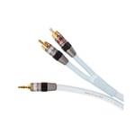 Supra Biline MP-RCA 4m 3,5 mm jack - 2RCA, isblå