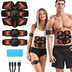 GROSBEAK EMS Muscle Stimulator ABS Trainer, Electric Abdominal Muscle Toner for Men and Women, 8 Modes AB Stimulator for Arms, Waist - Rechargeable, Skin-friendly