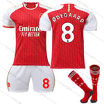 Arsenal F.C. 23-24 Hem Jersey ODEGAARD Nr 8 Fotbollströja kit yz S