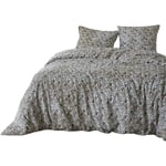 1001kdo - Housse de couette + taies 240 x 260 cm Malia en fleurs