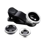 Durable Universal 3 in 1 Mobile Phone Lenses Fish Eye Smartphone Wide Angle Macro Camera Celular Lens Kit