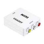 Adaptateur Mini HDMI vers VGA 2 HDMI 1080P AV vers HD,convertisseur de sortie audio HDMI vers AV/CVBS,VGA AV,RVA - Type VGA to AV-White