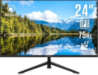 Moniteur 24 pouces, écran 24"" IPS 75Hz, Full HD 1920x1080, VGA HDMI, MULTIMEDIAL, FreeSync, sortie audio/casque, inclinable, réponse 5ms, contraste 1000:1, angle 178/178, câble HDMI 1.5m