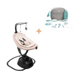 babymoov Evolution Elektrisk babygunga Swoon Connect inkl. gratis babyvårdsset Smokey aqua