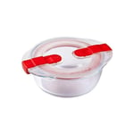 Récipient en pyrex avec couvercle rond 14x12x5cm 206PH00 7145