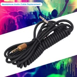 Headphone Male To Male AUX Coiled Cord Headset 3.5mm Spring Cable Repl New