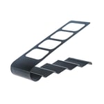 Clenp Support de rangement en métal pour télécommande de TV - 4 fentes - Noir - 19 x 7 x 10,5 cm
