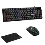 Blaupunkt BLP1960 clavier Souris incluse USB QZERTY Noir - Neuf