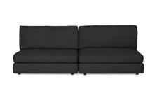 Concept 55 ALSTAD Modulsoffa 3-sits Linnesvart - Komplett modulsoffa