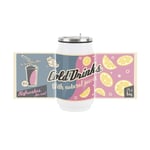 Retro Soda Can Drinking Flask with Straw - Stainless Steel Travel Mug Gift